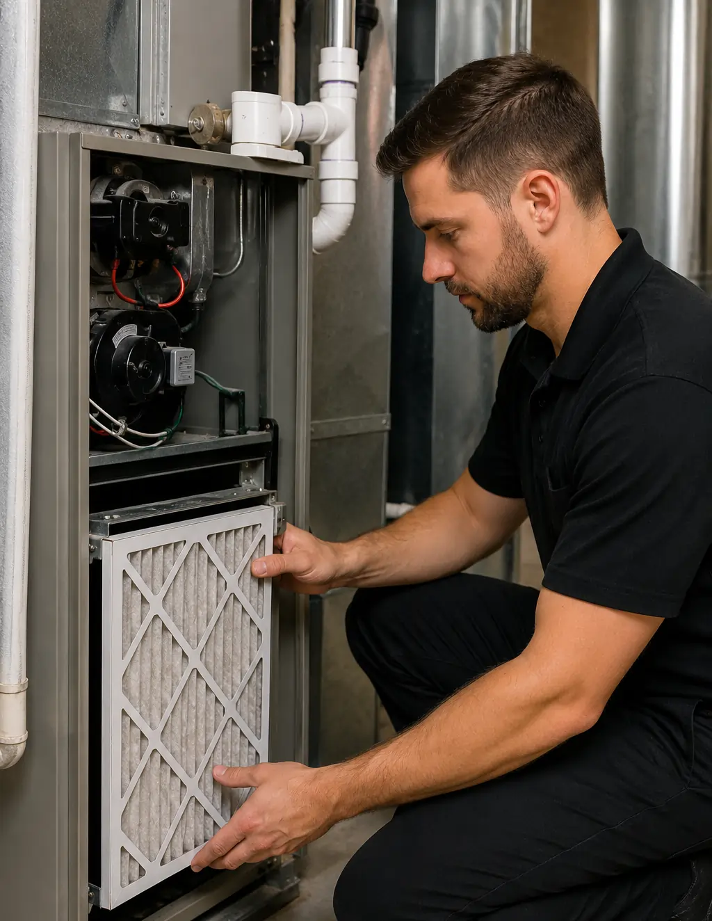 Professional air filter replacement service