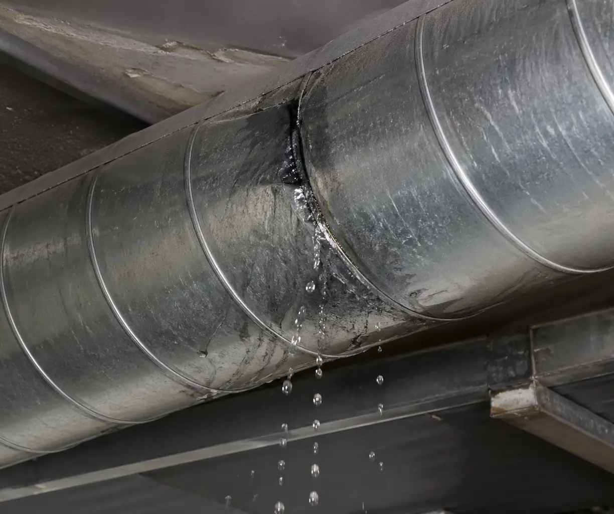 Professional duct sealing and leak repair service inside a home